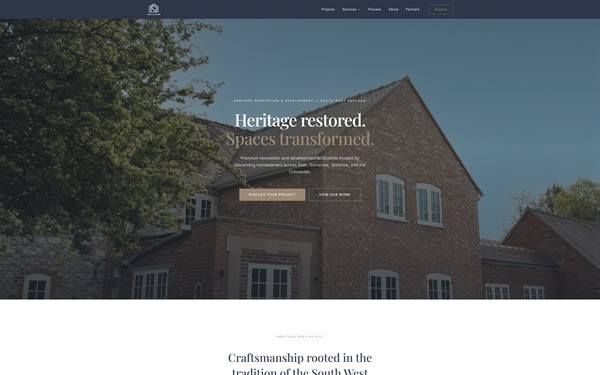 Collstone Projects website — home page